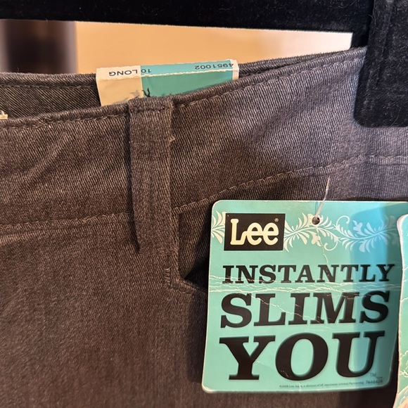 Last One Lee Relaxed Fit Stretch Straight Leg Pant in Gray Size 10 NWT - Picture 4 of 14